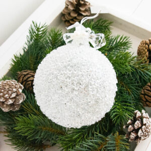 Lene Bjerre – Christbaumschmuck Kugel Cristelle /weiss
