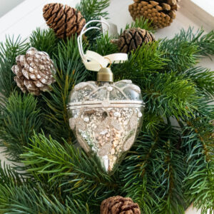 Lene Bjerre – Christbaumschmuck Herz Nomia zum Öffnen/ Antiksilber