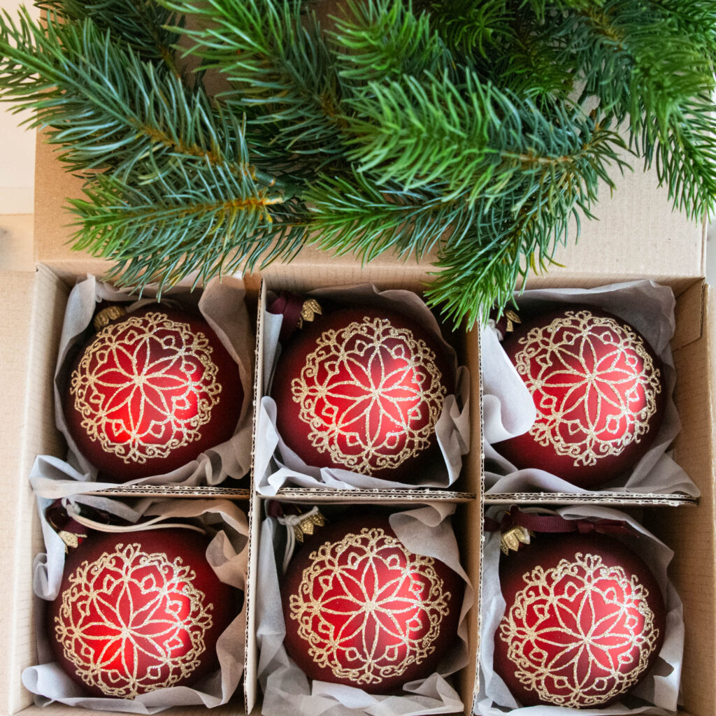 Lene Bjerre - 6 Christbaumschmuck Kugeln Cadelia/Pomegranate