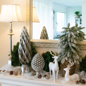 Lene Bjerre – Zapfen antiksilber, aus der Serafina Collection / 60 cm