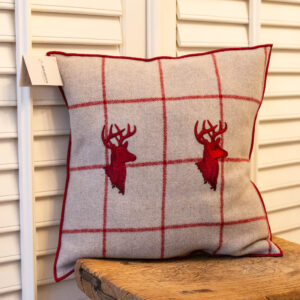 Altalena of Switzerland - Kissen Chalet-Romantik mit rotem Hirsch/40x40cm