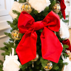 Altalena of Switzerland - Rote Samtmasche/2 Stück